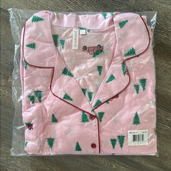 Pink Pajamas with Tree Print by Wondershop Shirt and Pant set - Picture 1 of 4